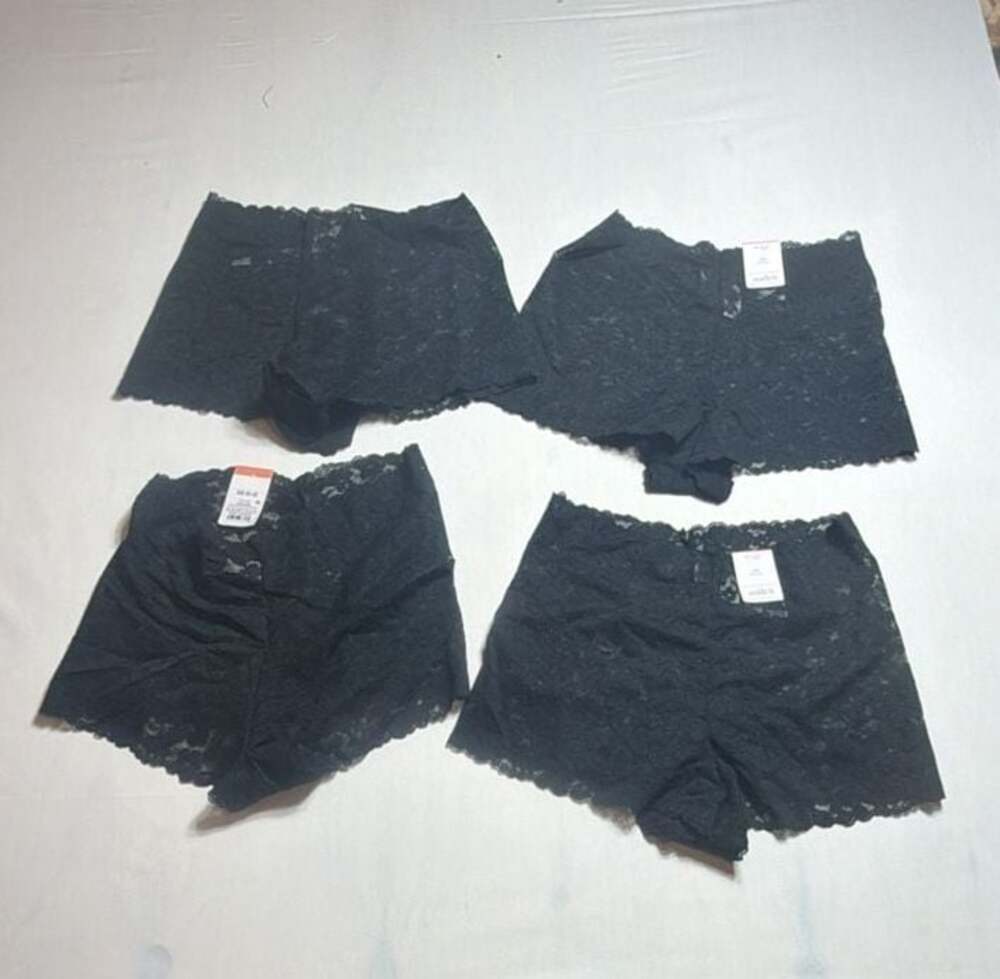 Auden Women's Black Lace Boyshort Underwear Size XS 4-Pack